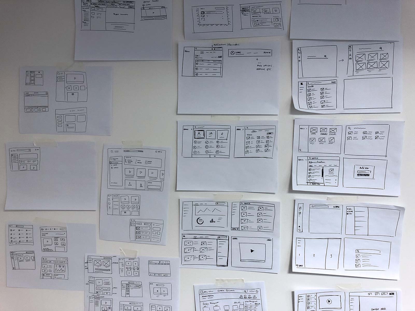 Early sketches for desktop app.